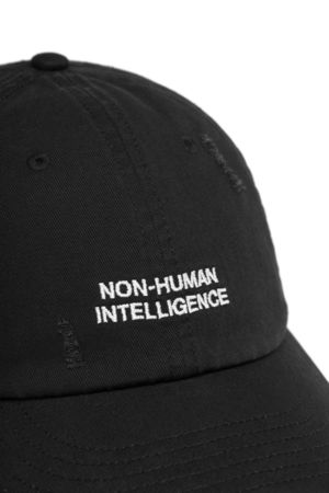 Wood Wood Non-Human Cap Washed Zwart