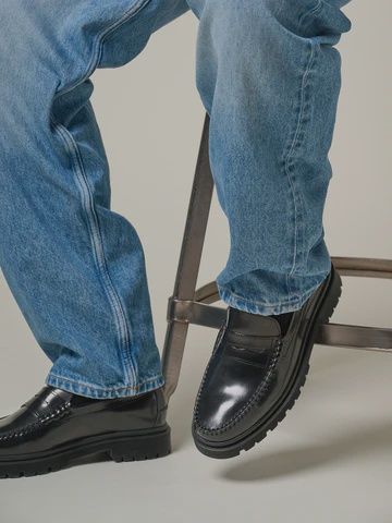 Play Boy Austin Heren loafers Zwart Leer