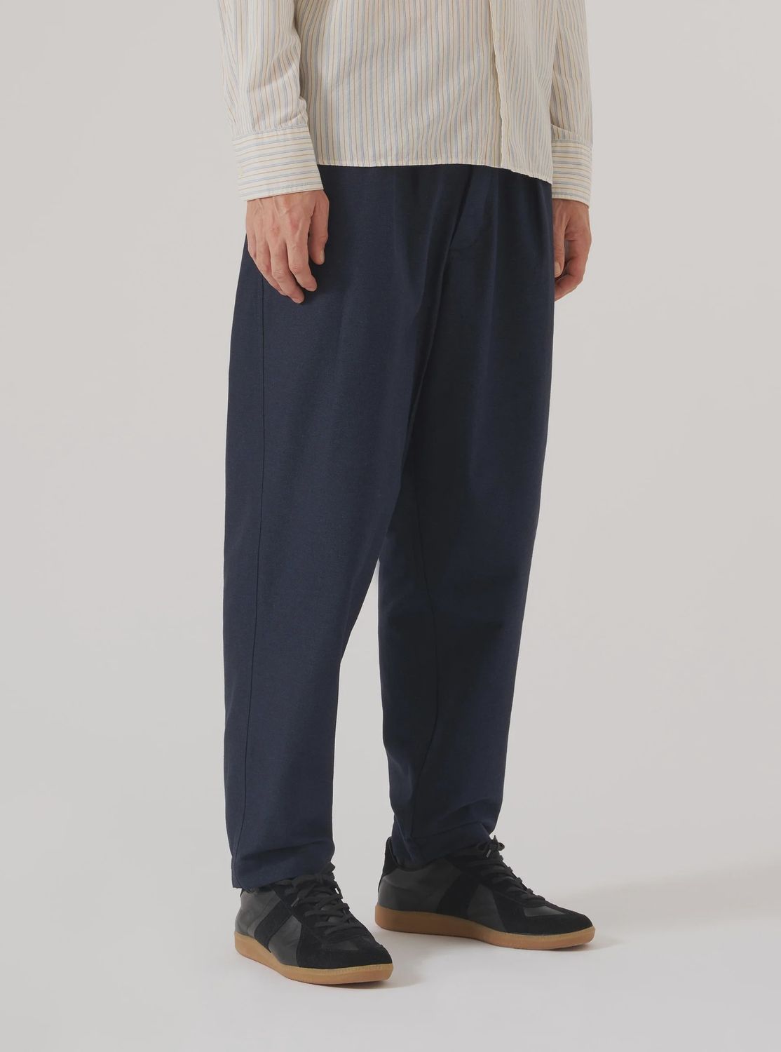 Pleated Track Pants Lucca Suiting Navy 33653