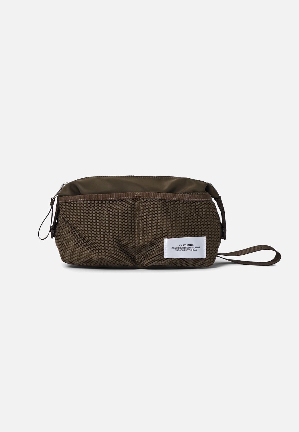 AY Studio Travel Wash Bag Brown
