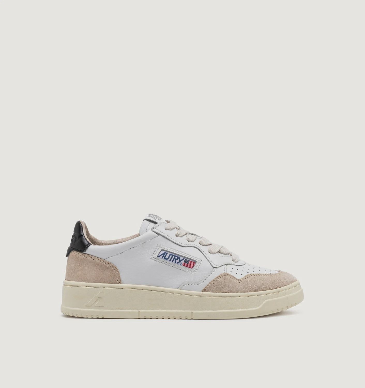 Medalist Laag Wit Leer Suede Heren LS21