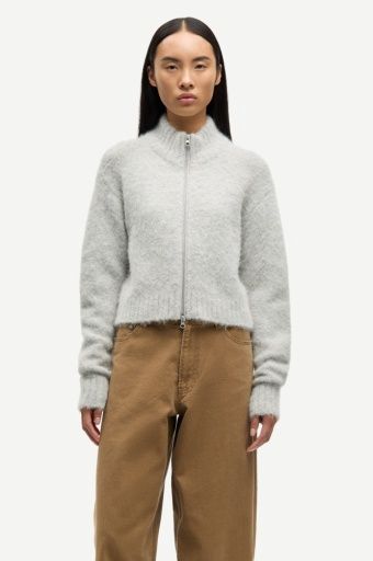 Sajeanne Cardigan Light Grey Melange 15425, Size: S