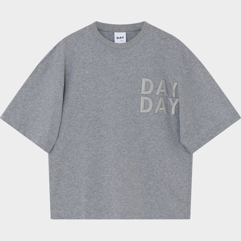 Drew T-Shirt Heavy Jersey Grijs Melange