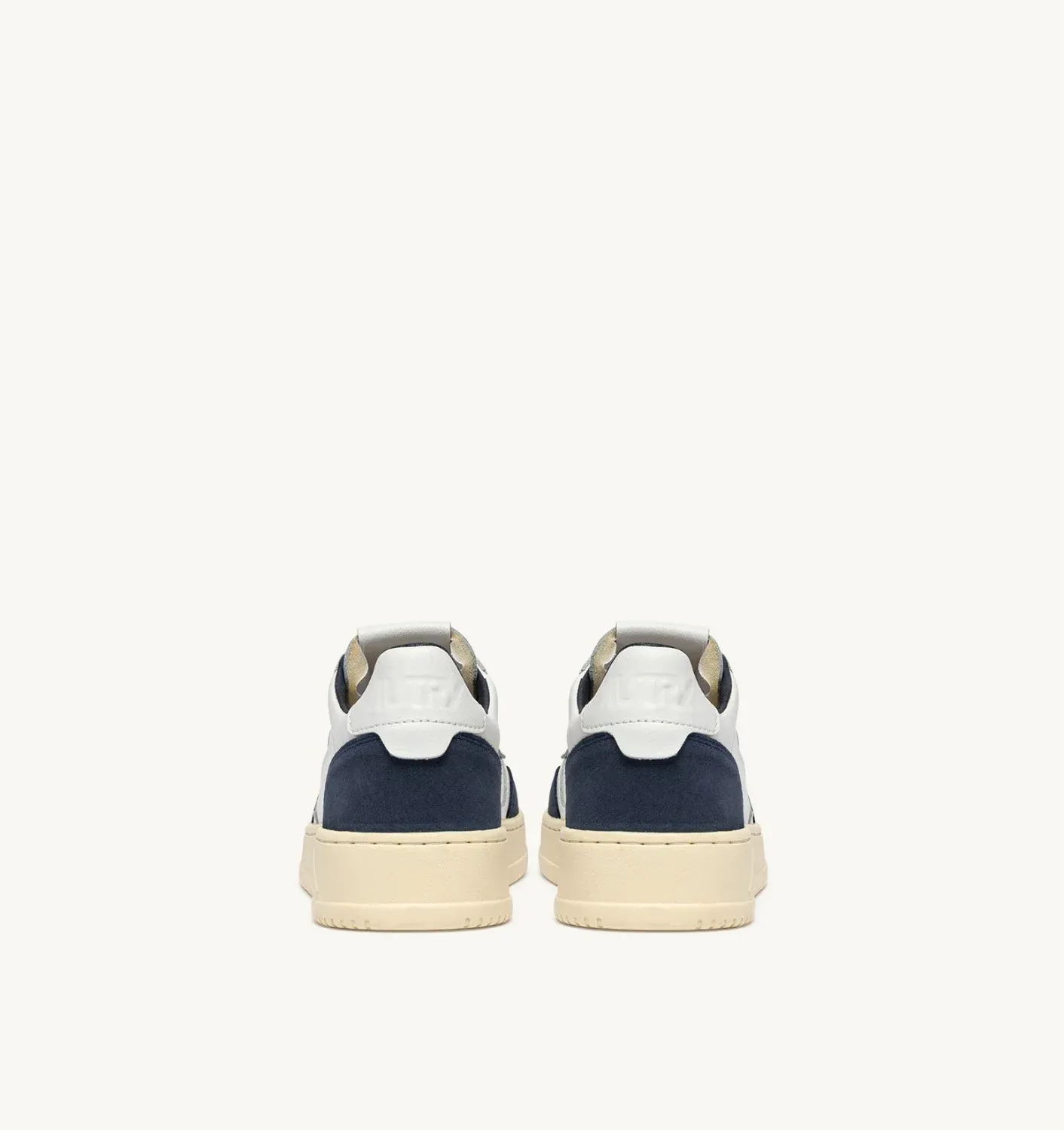 Medalist Laag Wit Kalf Leer Ocean Blauw Suede FT07