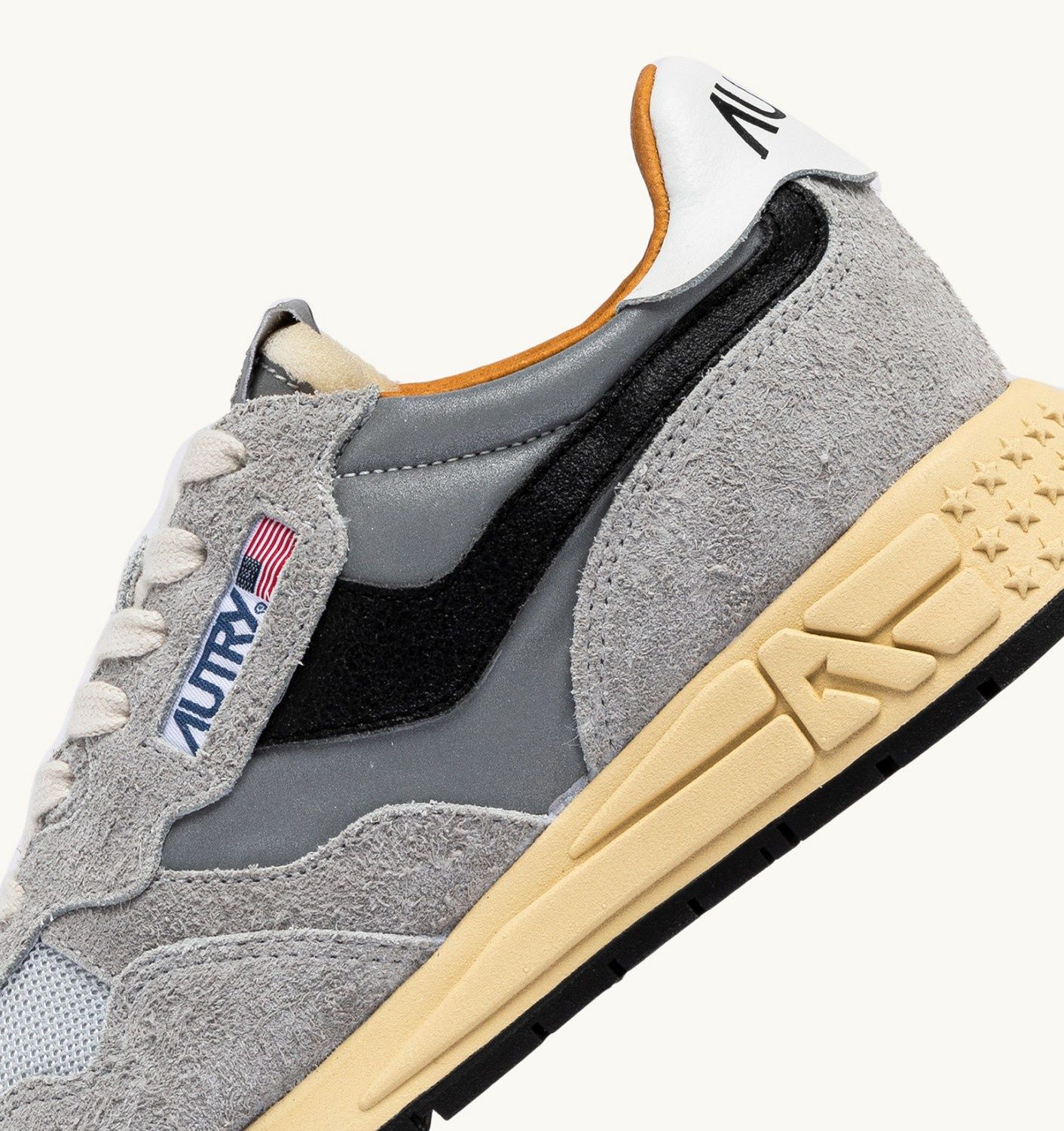 Reelwind Laag Suede Reflexed Grijs Leer Heren RL04