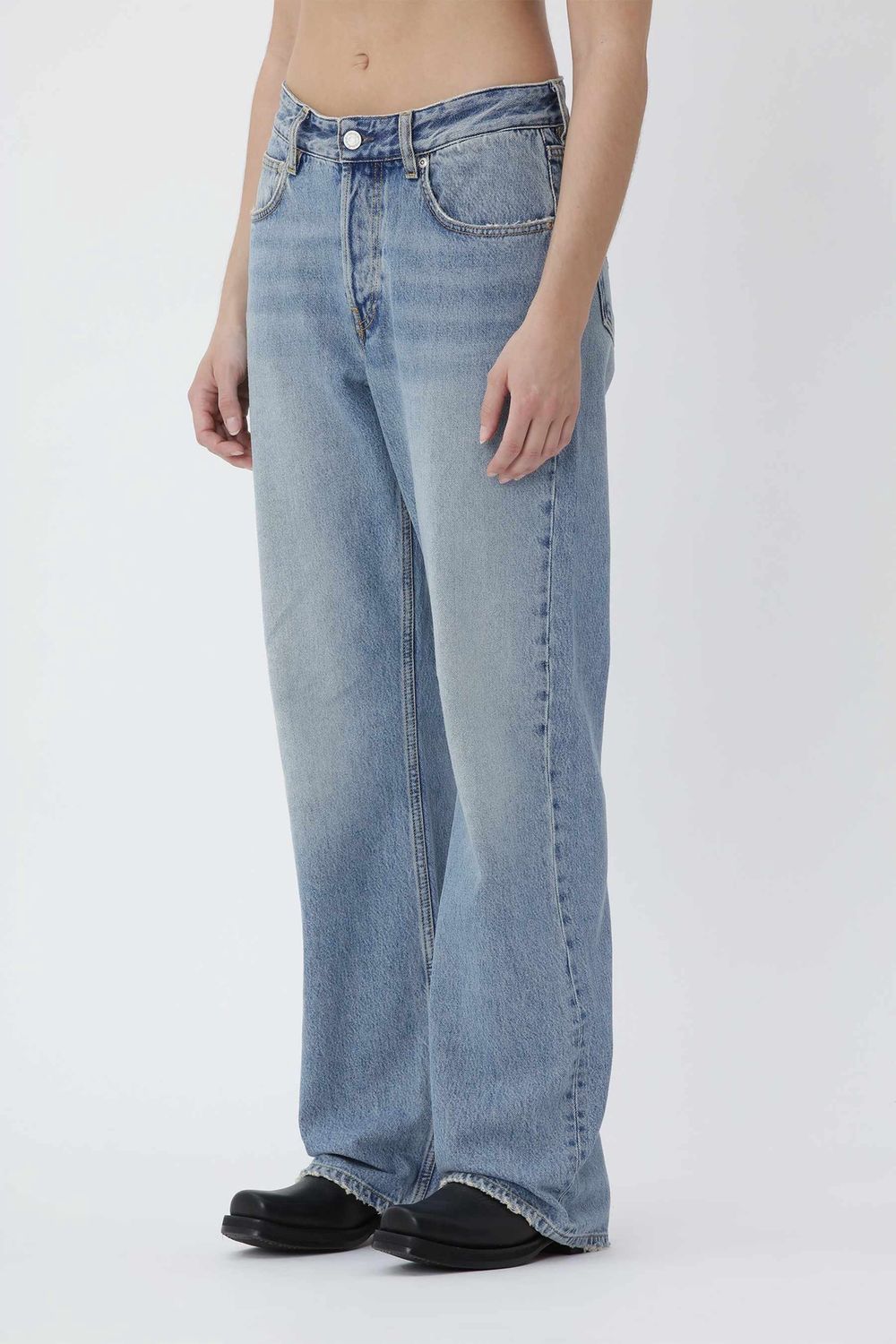 Baggy Dames Jeans Blauw Wash 18