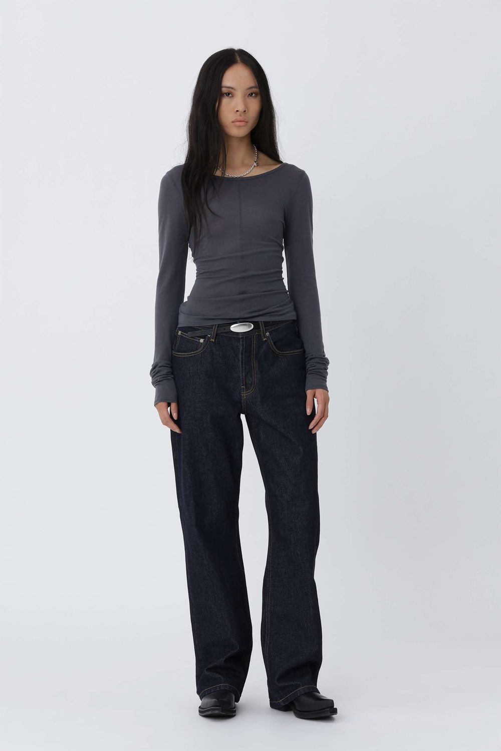 Svenja Lange Mouwen Shirt Zwart Pearl