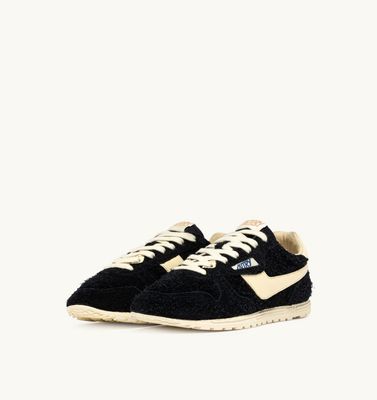 Windspin Laag Suede Leer Zwart Heren UB27