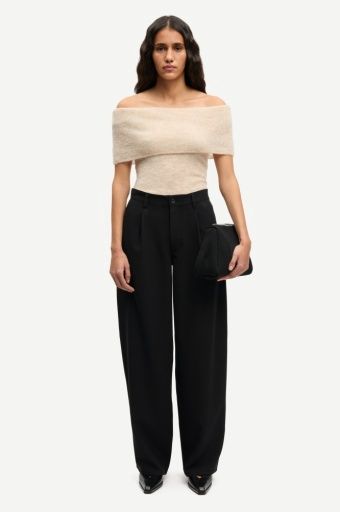 Saharper Pleat Pantalon Zwart 15790