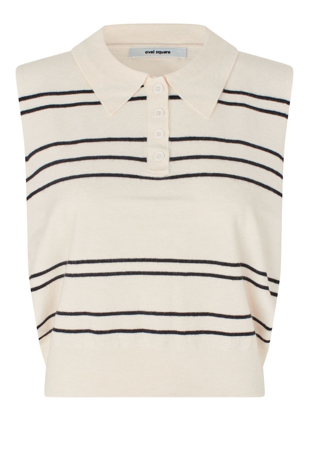 Alba Polo Top Wit Gestreept