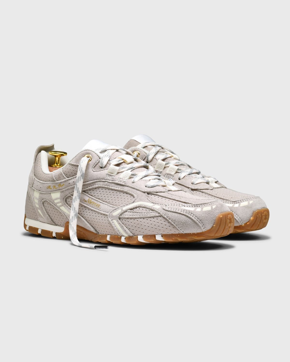 Re-Run Drive Flat Sneaker Zand Wit Leer
