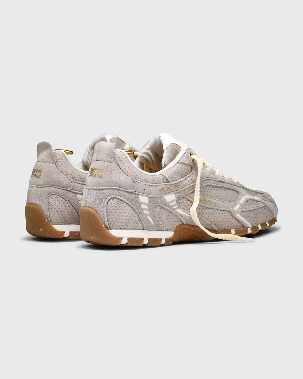 Re-Run Drive Flat Sneaker Zand Wit Leer