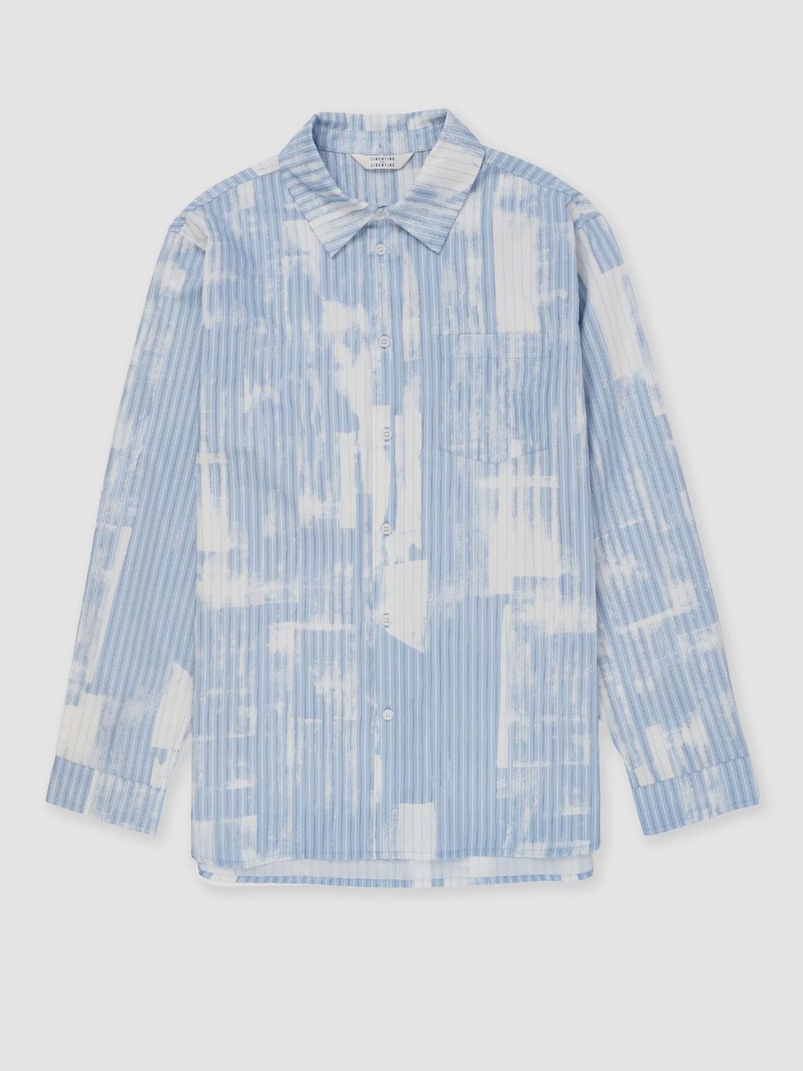 Libertine | Record Shirt Blauw Gestreept 3687