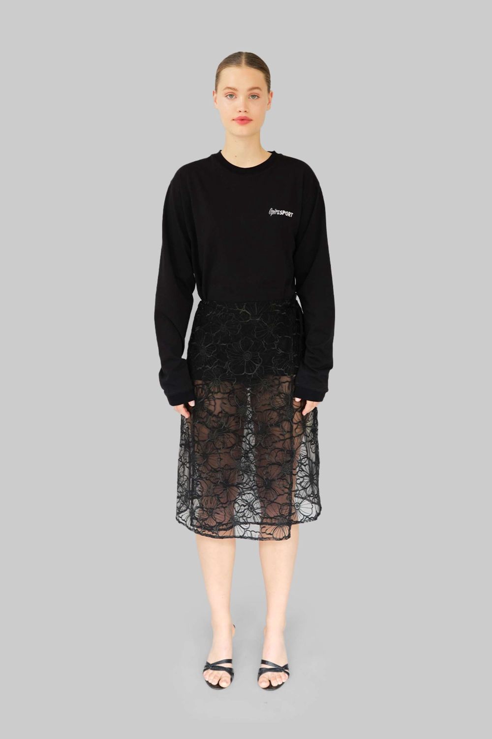 Oprasport Eli Unisex Longsleeve T-Shirt Zwart