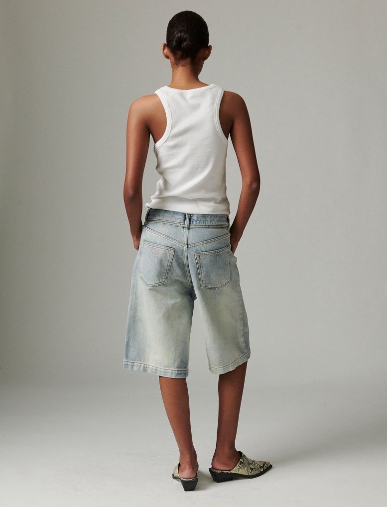 Day Elijah Jort Denim Short Licht Blauw