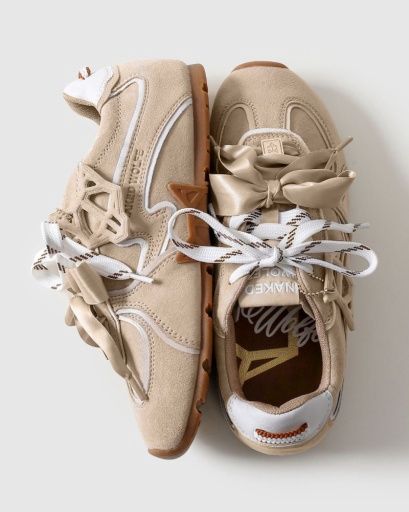 Naked Wolfe Adored Ecru Wit Suede Sneakers