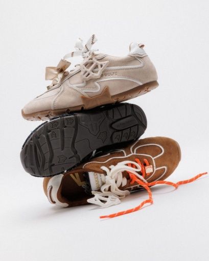Naked Wolfe Adored Ecru Wit Suede Sneakers