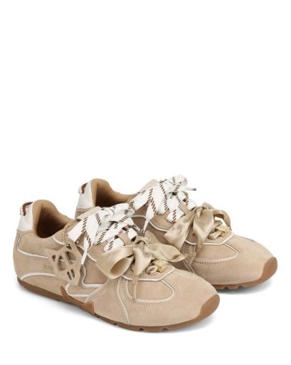 Naked Wolfe Adored Ecru Wit Suede Sneakers