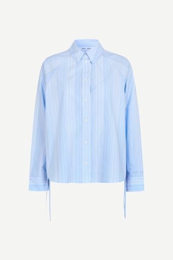 Samsoe Samsoe Sarista Cropped Dames Shirt Blauw, Size: XS