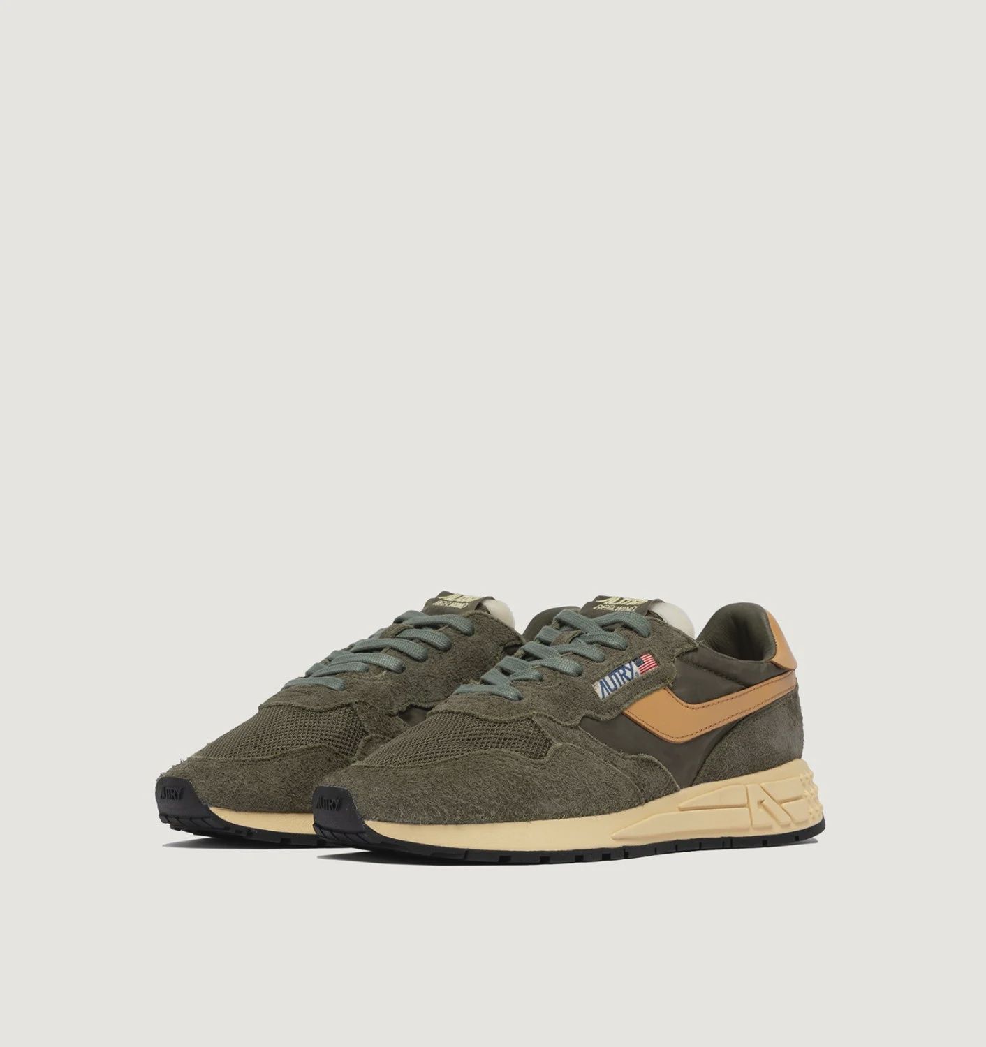 Autry Reelwind Laag Khaki Suede Heren UT42