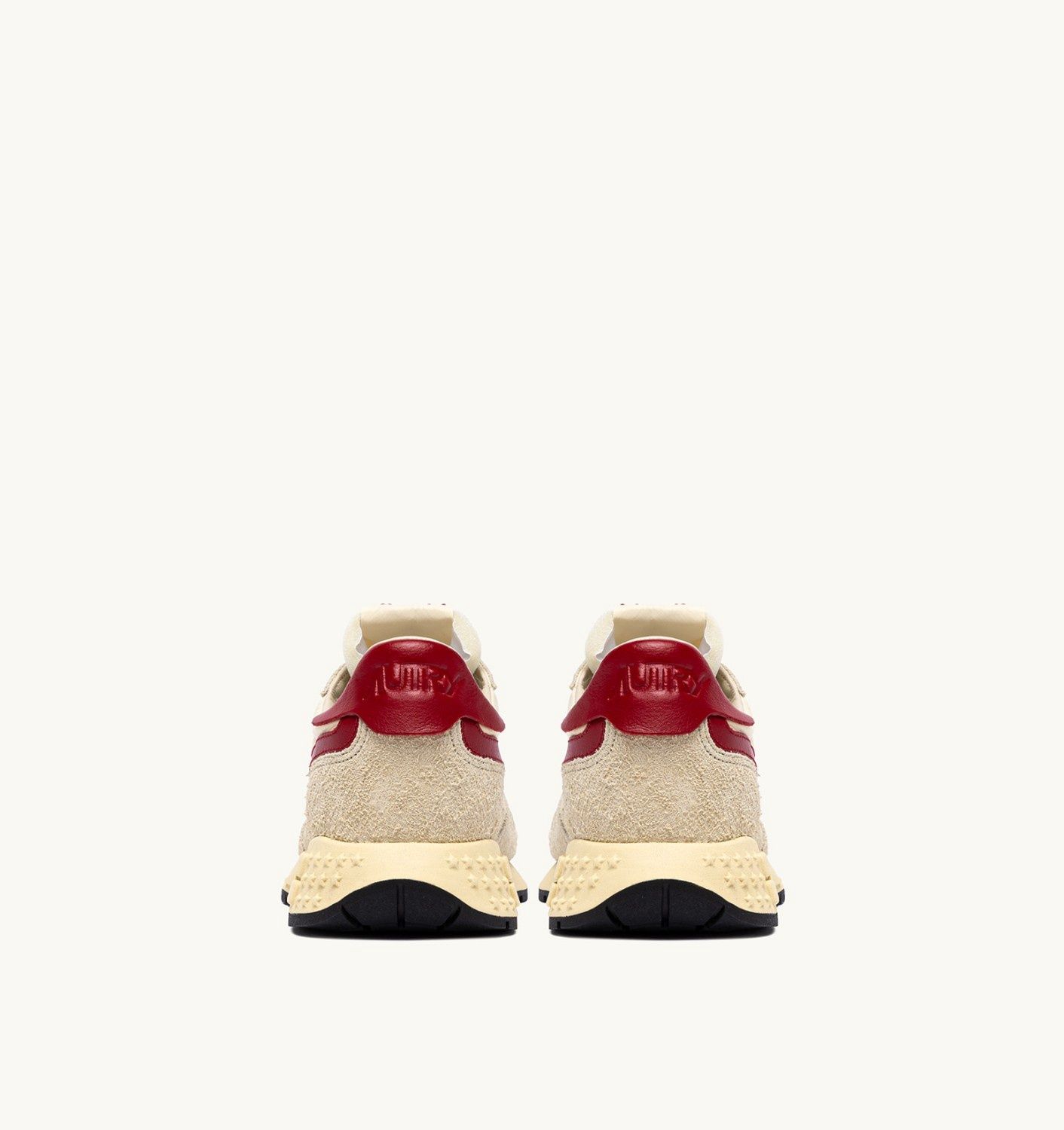 Autry Reelwind Laag Ecru Rood Suede Heren UT34