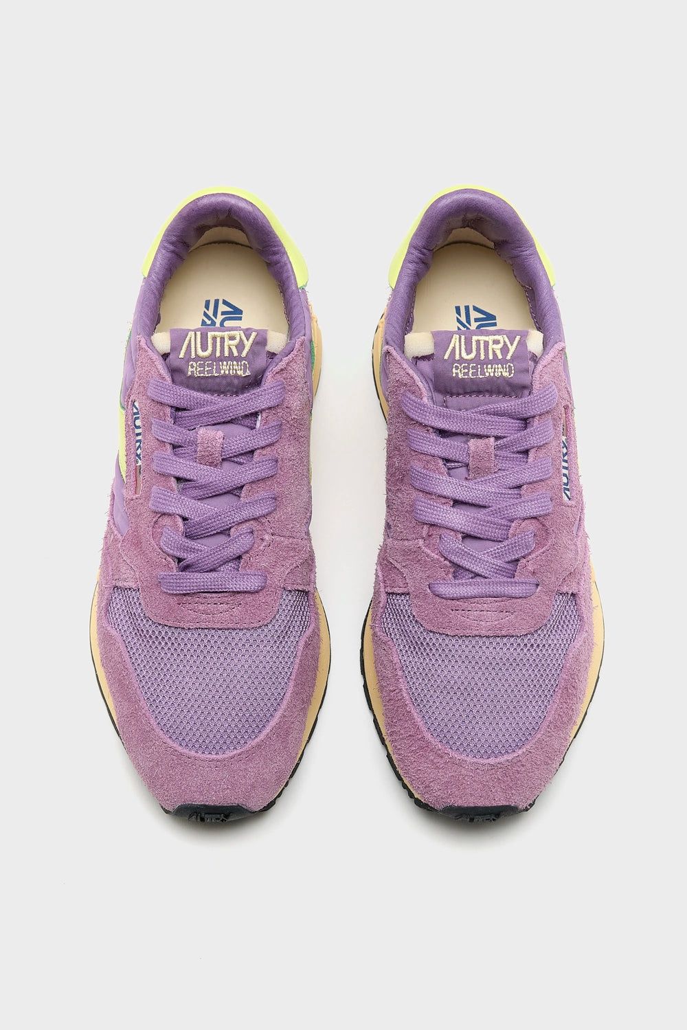 Autry Reelwind Laag Ecru Suede Paars Dames UT39