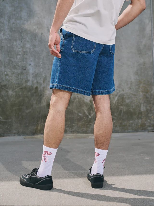 Libertine | Aware Mid Blue Korte Boek Jeans