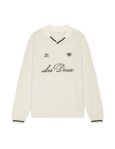Waffle LS Football Jersey, Colour: IVORY, Size: S