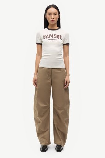 Samsoe Samsoe Saharpo Wijde Broek Zand Knaki