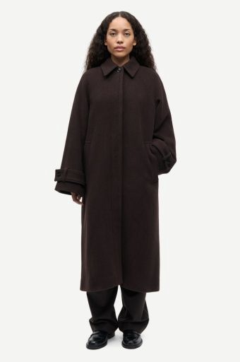 Samsoe Samsoe Alma Lange Winter Jas Bruin 14895, Colour: MOLE, Size: XXS