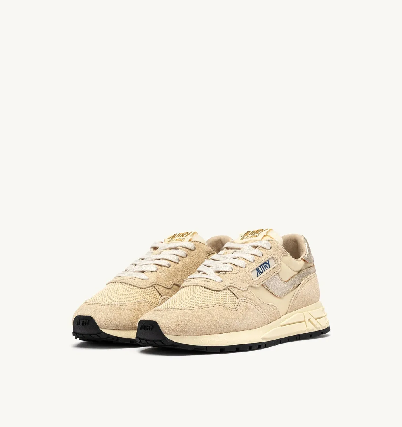 Reelwind Laag Dames Suede Wit Silver Vintage YD02