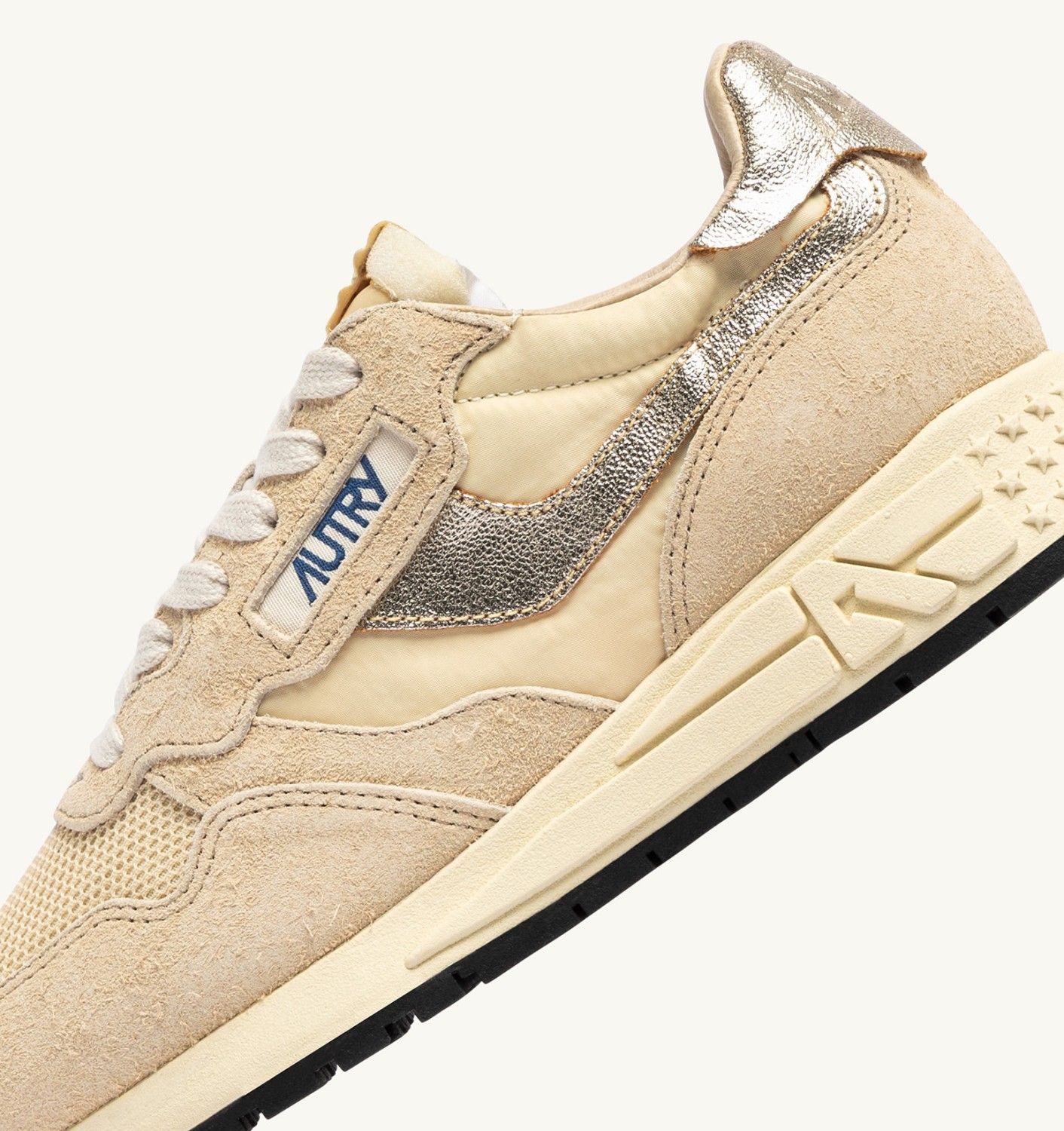Reelwind Laag Dames Suede Wit Silver Vintage YD02