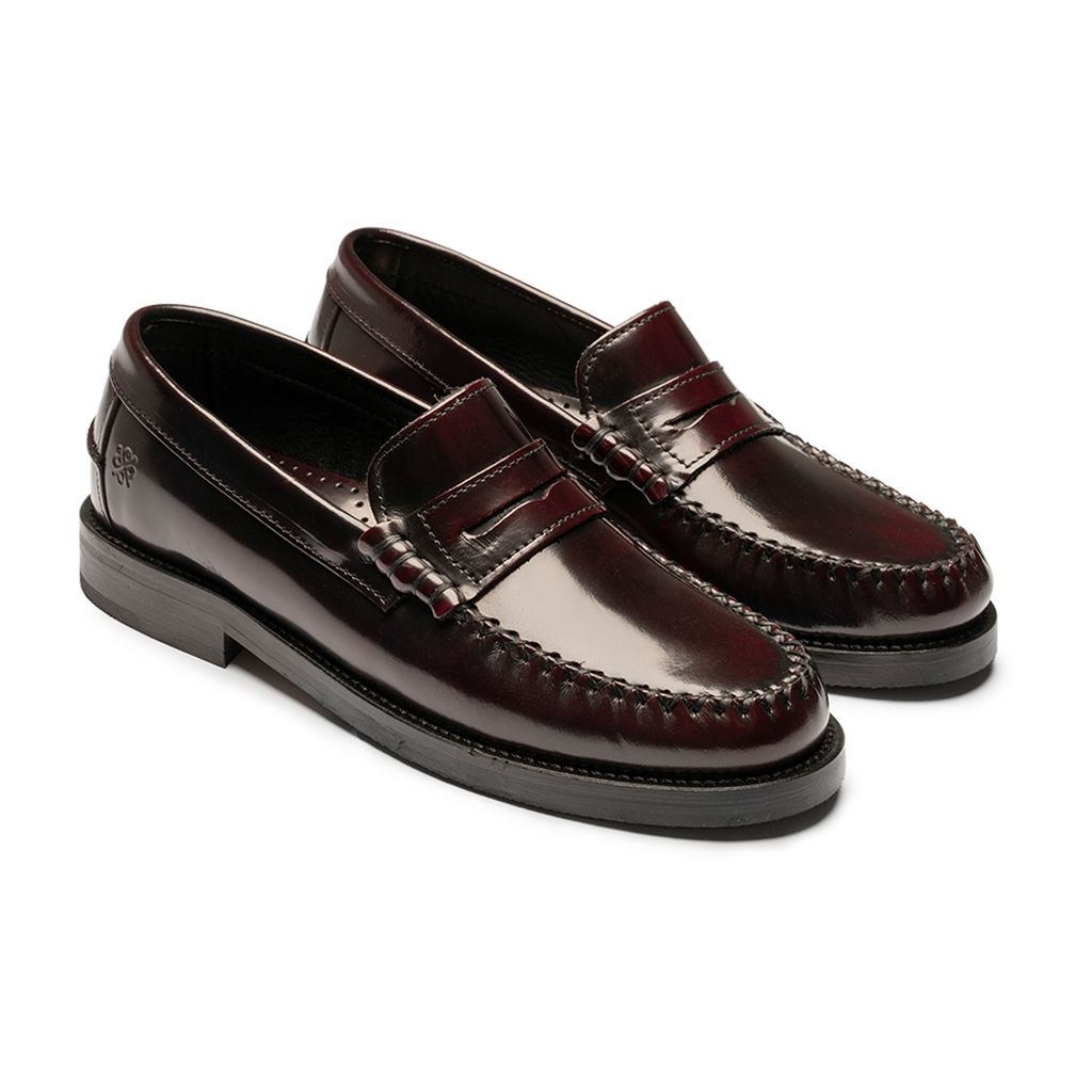 Play Boy Norah Loafer Leer Bordeaux Rood