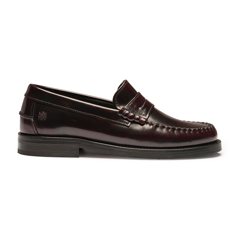 Play Boy Norah Loafer Leer Bordeaux Rood
