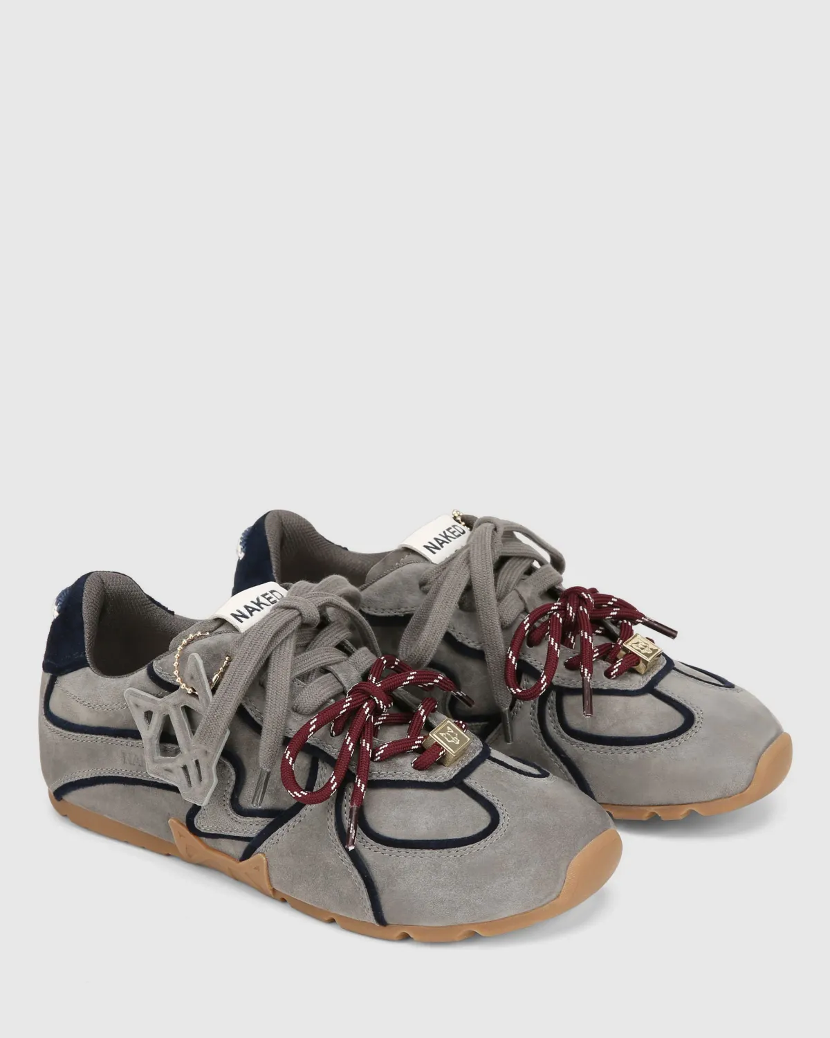 Naked Wolfe Adored Grijs Suede Sneaker Dames