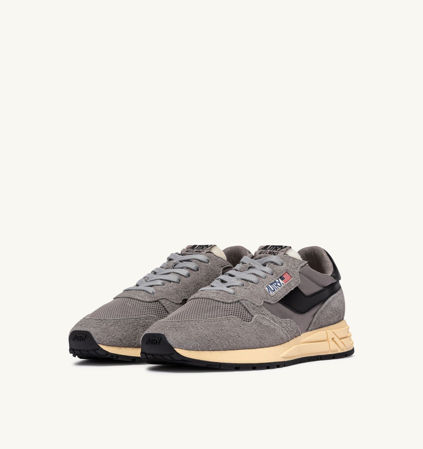 Autry Reelwind Laag Grijs Suede Heren UT53