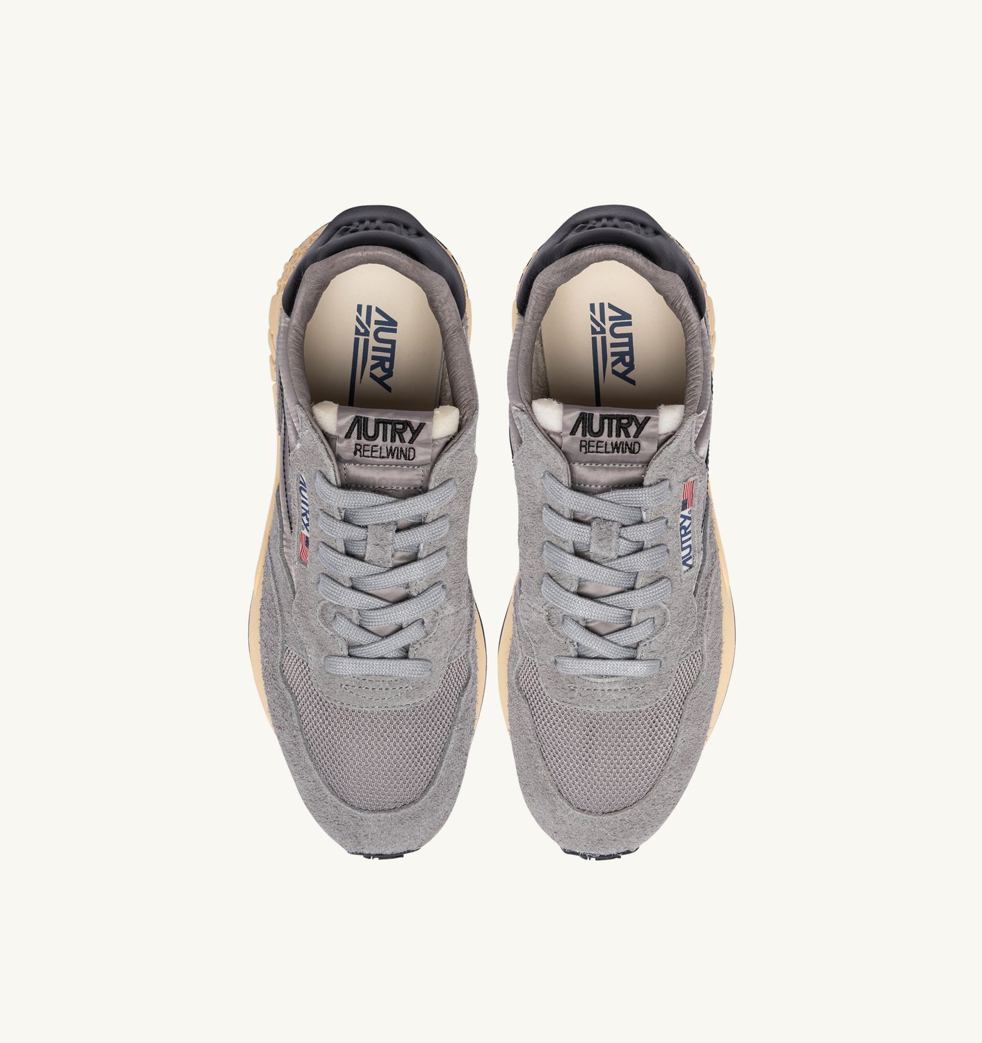 Autry Reelwind Laag Grijs Suede Heren UT53