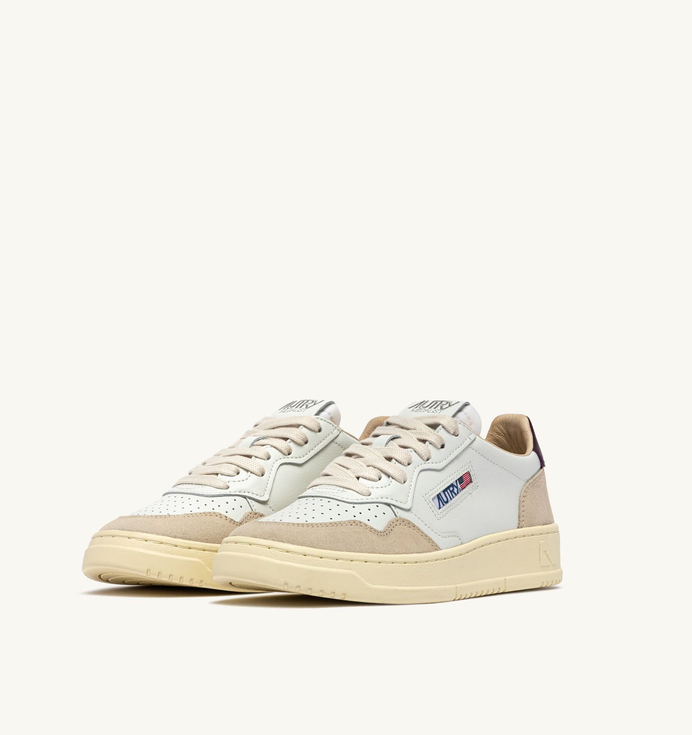 Autry Medalist Laag Wit Leer Suede Dames LS18