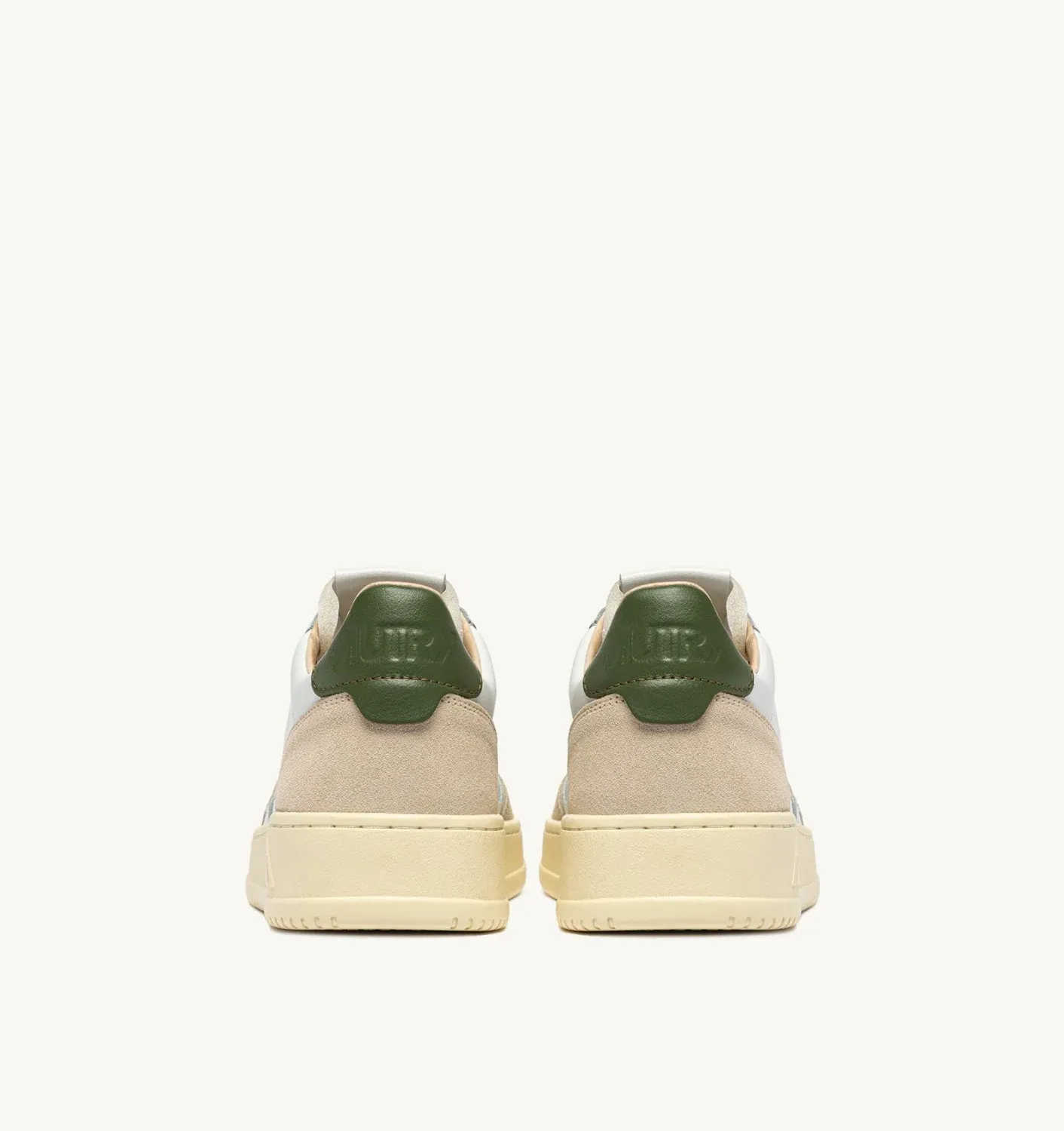 Medalist Laag Wit Leer Suede Heren Groen LS17