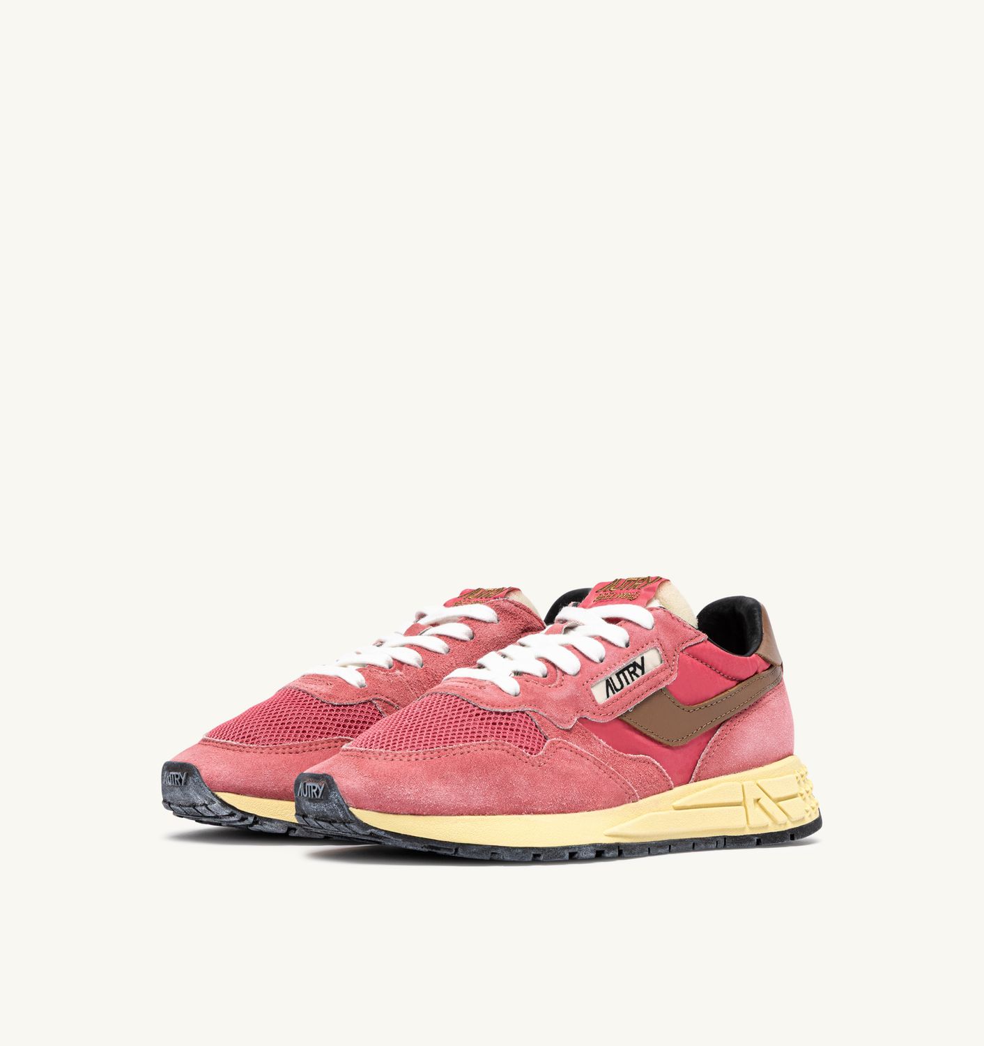 Autry Reelwind Laag Sneaker Sugar Leer Roze GQ03