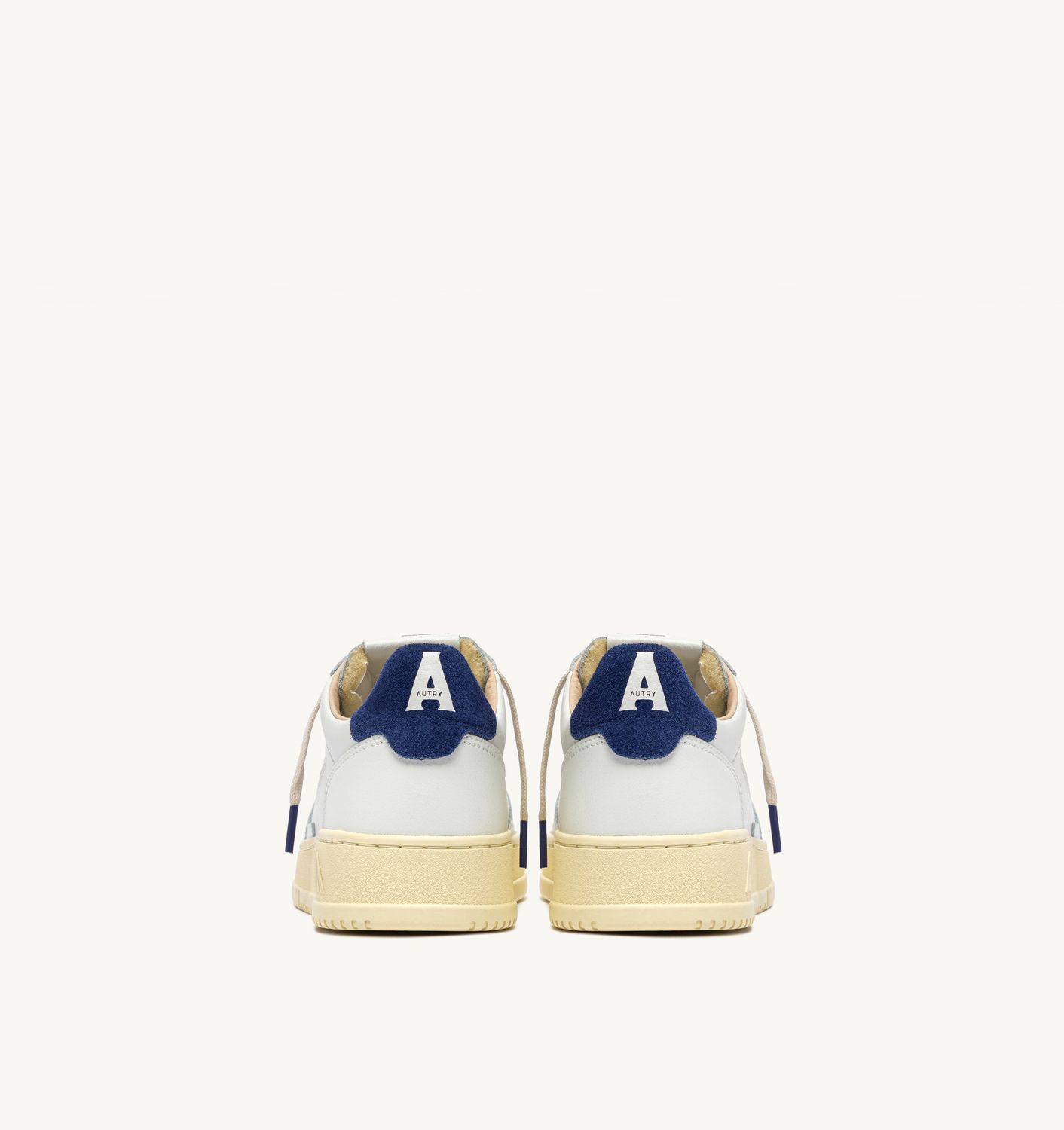 Medalist Laag Wit Leer Deep Blauw Heren BJ03