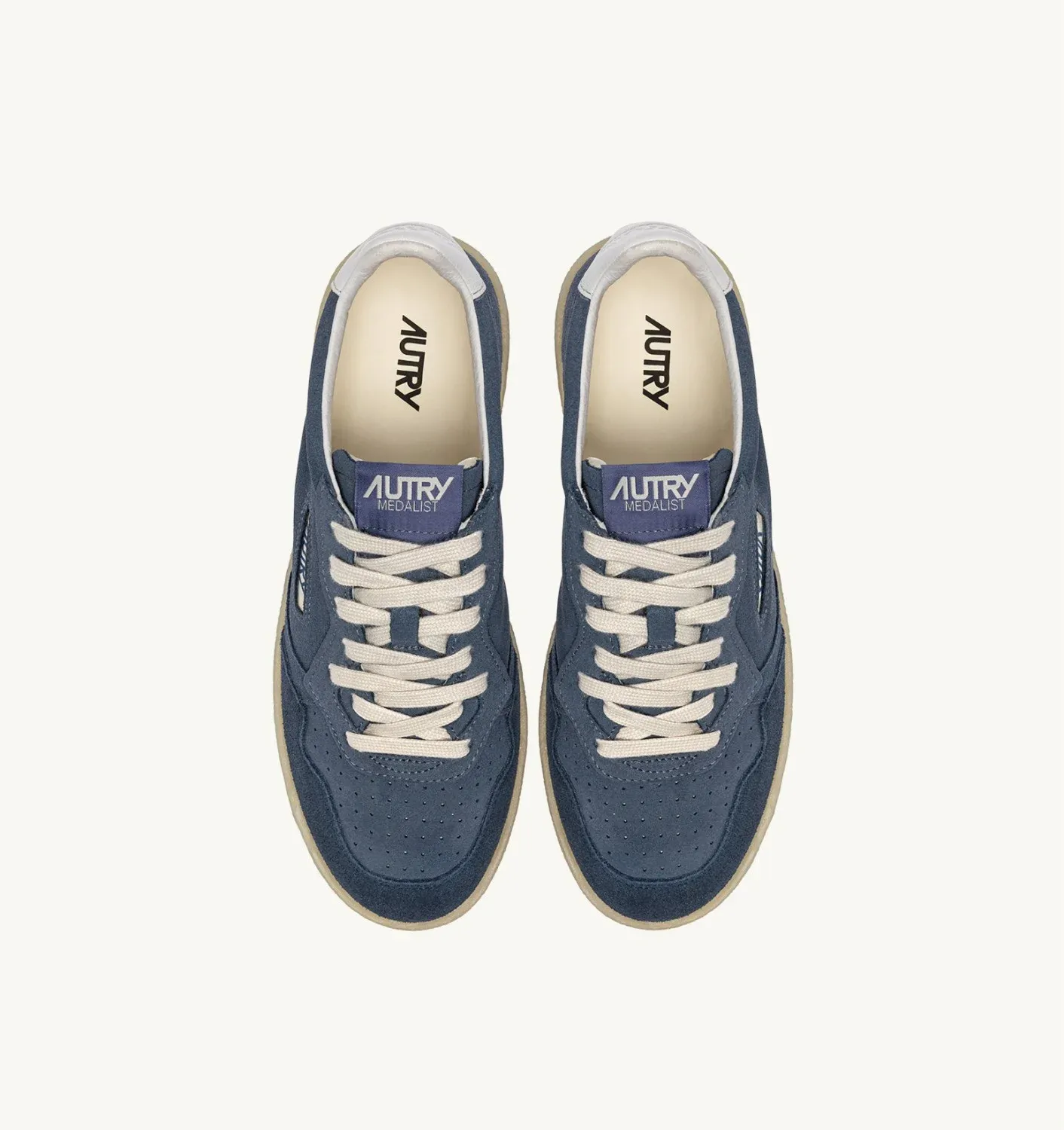 Autry Medalist Laag Denim Vapor Blauw Suede HQ06