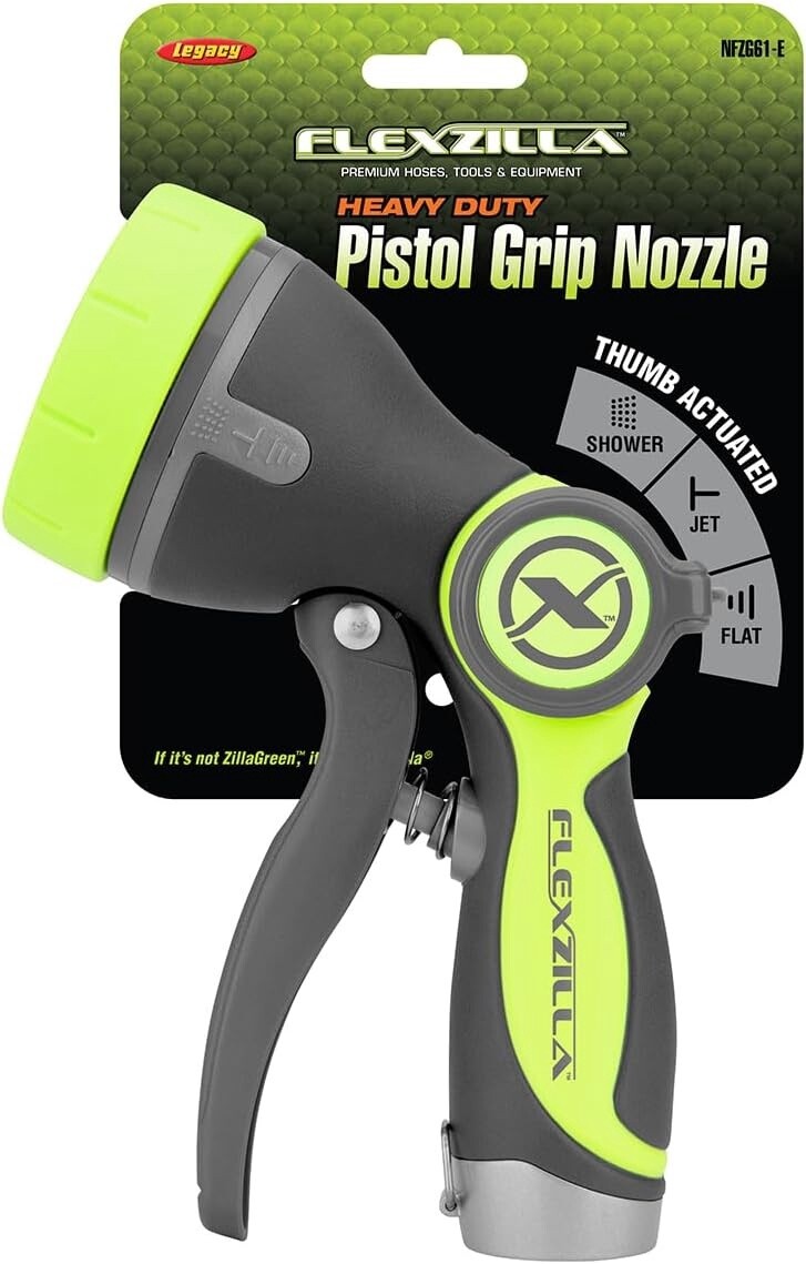 HEAVY DUTY PISTOL GRIP GARDEN HOSE NOZZLE