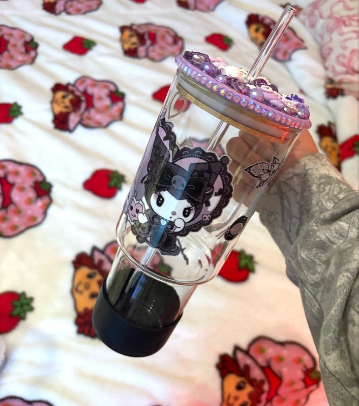 Kuromi 40oz Glass Cup