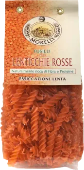 Morelli fusilli røde linser pasta