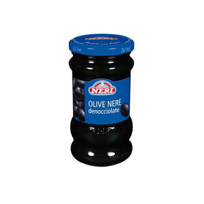 Svarte oliven uten stein