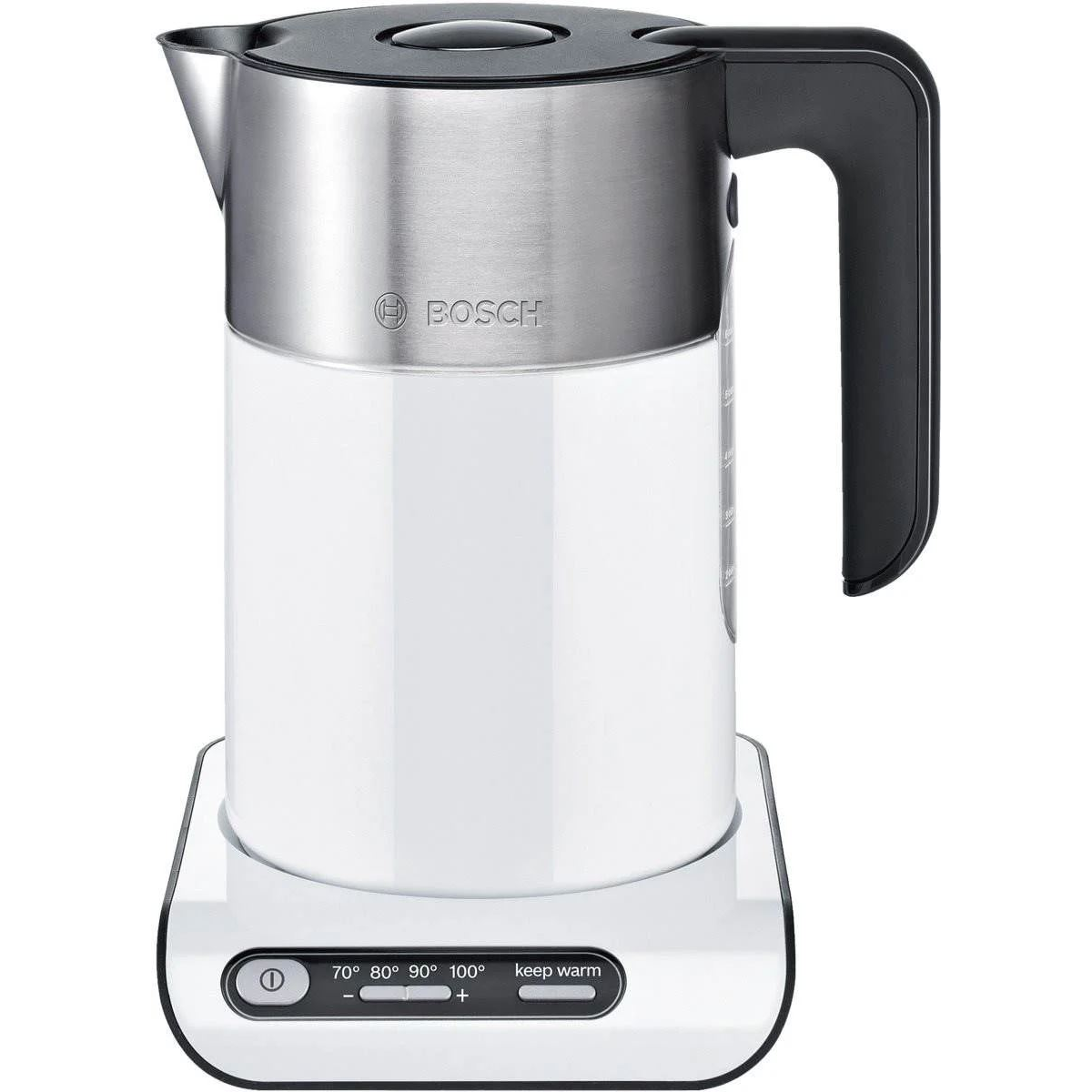 Bosch TWK8611P rýchlovarná kanvica 1,5 L 2400 W Antracit, Nerezová oceľ, Biela (TWK8611P)