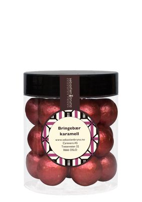 Sjokoladekuler med mørk sjokolade og Bringebær Karamell Liten