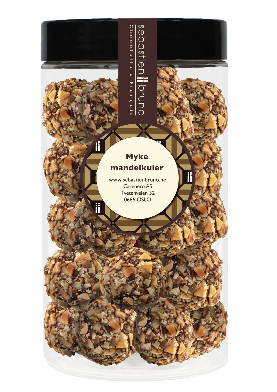 Mandelkuler med single origin melkesjokolade Stor