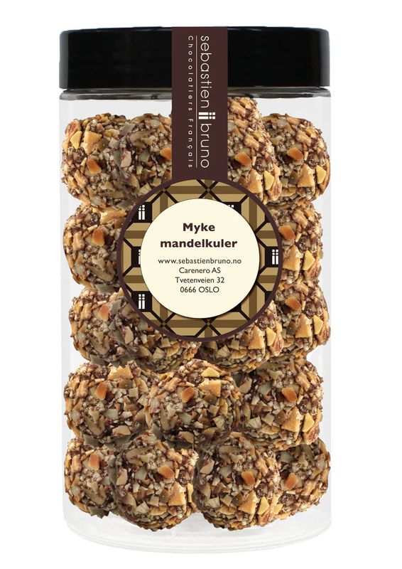 Mandelkuler med single origin melkesjokolade Stor